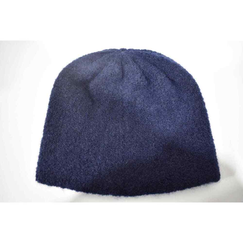 Chanel 22B Wool Cashmere Navy Blue White Black CC Logo Beanie Winter Hat Cloche - Picture 6 of 9